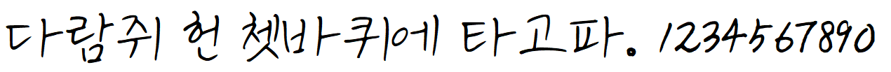 나눔손글씨 강부장님체